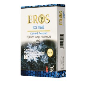 کاندوم اروس مدل ice time بسته 3 عددی
