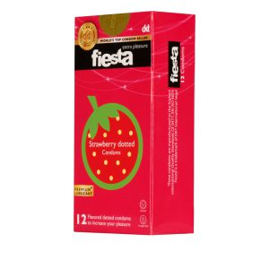 کاندوم فیستا مدل Strawberry Dotted بسته 12 عددی